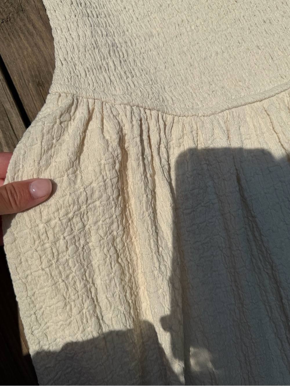 Mustard Seed Cream Textured Dress - Picture 3 of 5